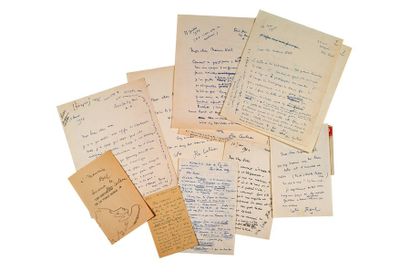 COCTEAU Jean (1889-1963) Six lettres autographes signées, une carte postale, et une...