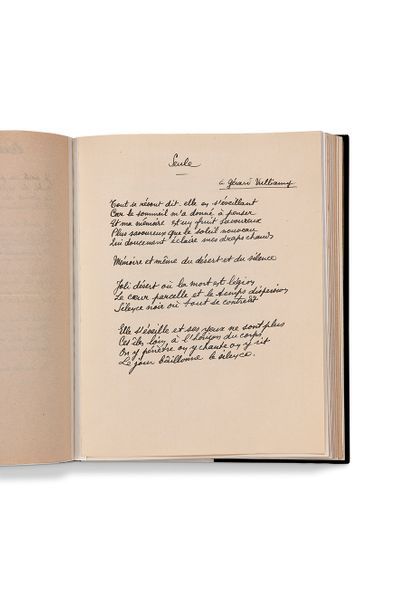 ELUARD Paul (1895-1952) Le Livre Ouvert III, manuscrit autographe avec gouaches originales...