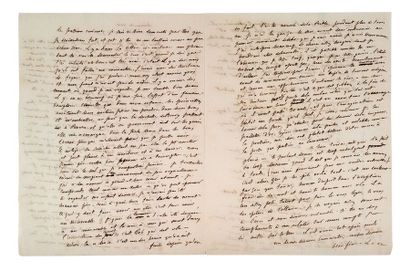 FLAUBERT Gustave (1821-1880) Lettre autographe adressée à sa maîtresse Louise COLET...