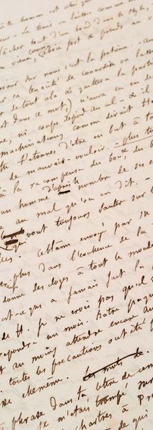 FLAUBERT Gustave (1821-1880) Lettre autographe signée adressée à Louise COLET pendant...
