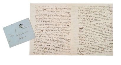 FLAUBERT Gustave (1821-1880) Lettre autographe signée adressée à Louise COLET pendant...