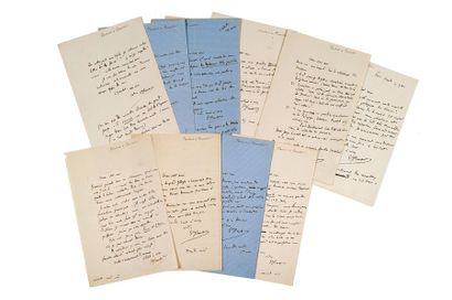 FLAUBERT Gustave (1821-1880) Ensemble de douze lettres autographes signées, adressées...