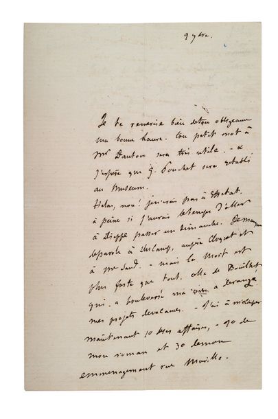 FLAUBERT Gustave (1821-1880) Lettre autographe signée à sa «bonne Laure» [Laure de...