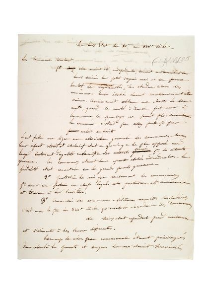 FLAUBERT Gustave (1821-1880) Le Tiers-État du XIe au XIVe siècle, manuscrit autographe
S.l.n.d.,...