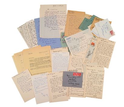 FORT Paul (1872-1960) Correspondance adressée à Armand GODOY 1930-1958, 21 lettres...