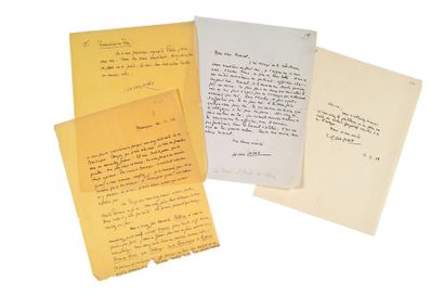 GIONO Jean (1895-1970) Trois lettres autographes signées 1/Lettre autographe signée...