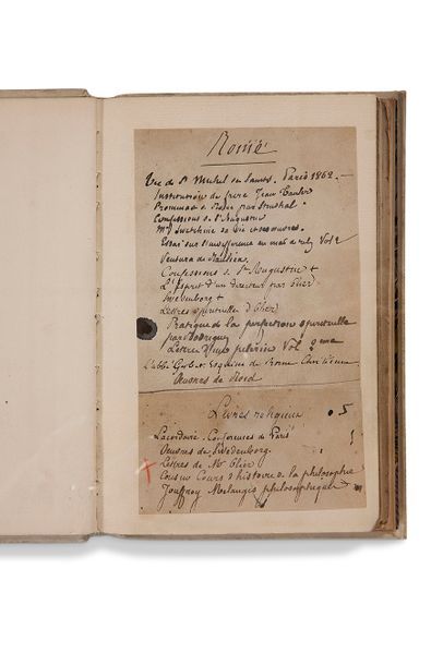 GONCOURT EDMOND (1822-1896) ET JULES (1830-1870) DE Madame Gervaisais, notes manuscrites...