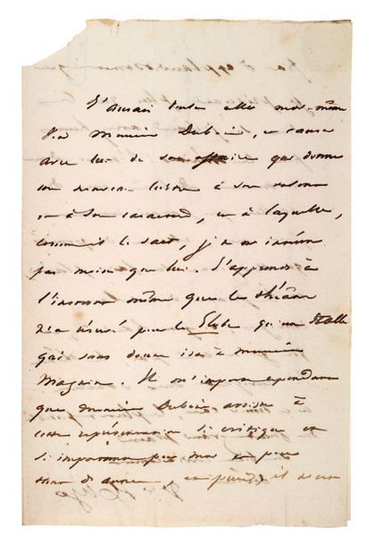HUGO Victor (1802-1885) Lettre autographe signée à Monsieur DUBOIS, rédacteur en...