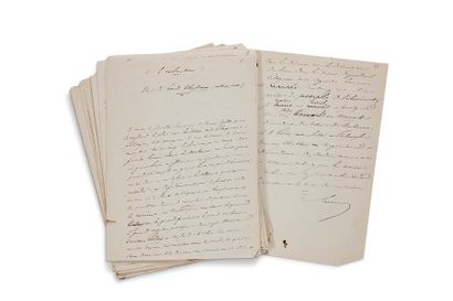 LAMARTINE Alphonse de (1790-1869) Lord Chatham, manuscrit autographe signé
S.d.,...