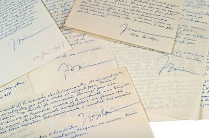 LE CLÉZIO JEAN-MARIE (NÉ EN 1940) Correspondance littéraire à Maurice COINDREAU 1964-1966,...