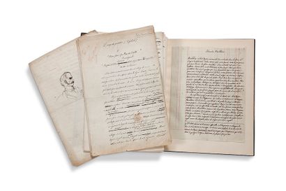 MéRIMéE Prosper (1803-1870) Rare réunion de deux manuscrits autographes sur POUCHKINE...
