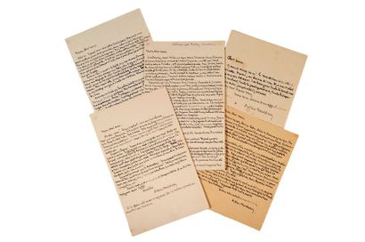 MIRBEAU OCTAVE (1848-1917) Cinq lettres autographes signées adressées à Claude MONET...