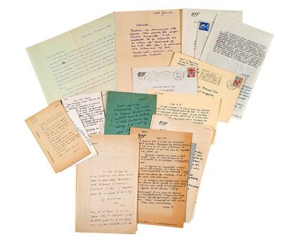 PAULHAN Jean (1884-1968) Correspondance adressée à Pascal PIA S.l., 1927-1966, 19...