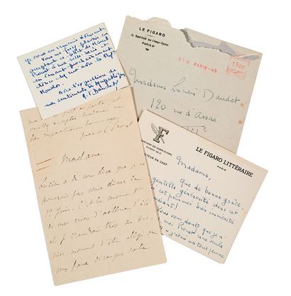 PROUST Marcel (1871-1922) Lettre autographe signée [à Mme Alphonse DAUDET]
S.l.,...