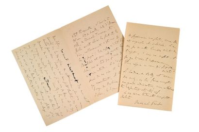 PROUST Marcel (1871-1922) Lettre autographe signée à Robert de BILLY S. l., juillet...