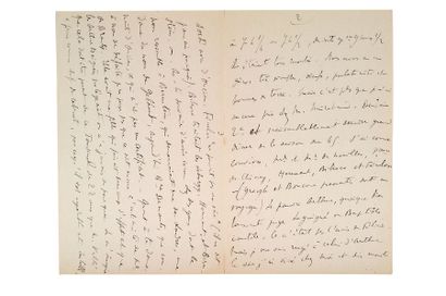 PROUST Marcel (1871-1922) Lettre autographe adressée à sa mère
S.l.n.d., 4 pages...