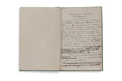 SAND George (1804-1876) Les courses de Mézières-en-Brenne, manuscrit autographe signé...