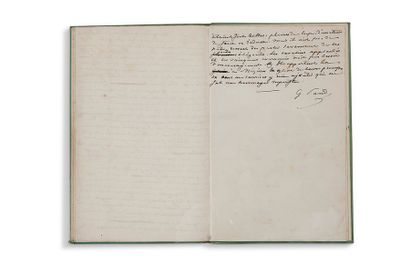 SAND George (1804-1876) Les courses de Mézières-en-Brenne, manuscrit autographe signé...