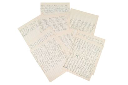 SARTRE Jean-Paul (1905-1980) Manuscrit autographe signée sur la guerre d'Algérie
Vers...