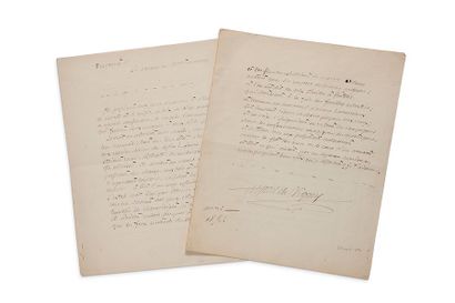 VIGNY Alfred de (1797-1863) Les Amants de Montmorency. Poème, manuscrit autographe...