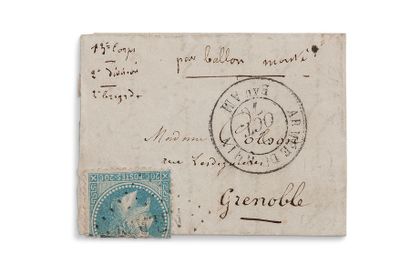 2 OCTOBRE 1870

20c lauré (partie du timbre...