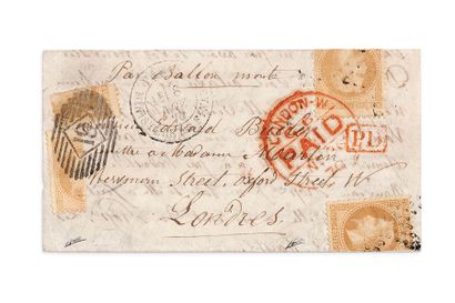 null GRANDE BRETAGNE - 8 NOVEMBRE 1870

2 ex. 10c lauré et 2 demi-timbres 10c. lauré...