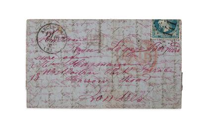 null GRANDE BRETAGNE - 16 NOVEMBRE 1870

20c lauré, timbre replié au verso, obl....