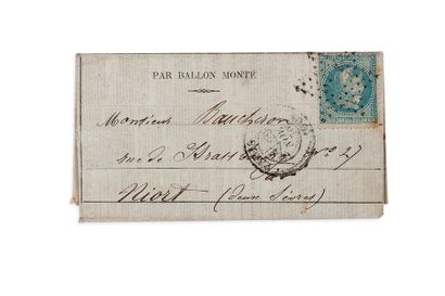 null 29 NOVEMBRE 1870

20c lauré obl. étoile Paris (60) 29 NOV. 70. Lettre-journal...