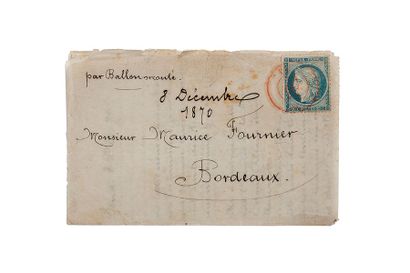 null 10 DÉCEMBRE 1870

20c Siège obl. càd rouge PARIS (SC) 10 DEC. 70 sur enveloppe...