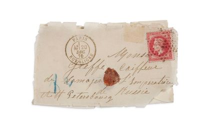 null RUSSIE- 20 DECEMBRE 1870

80c lauré obl. étoile 23 Paris R. Aligre sur enveloppe...