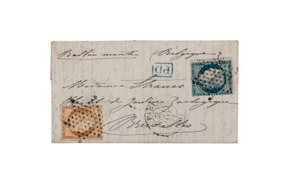 null BELGIQUE - 18 JANVIER 1871

10c et 20c Siège obl. étoile càd PARIS (60) pour...