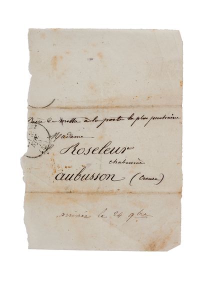 null BALLON DES GRAVILLIERS

Lettre partielle (manque un feuillet) sans texte et...