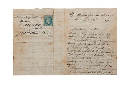 null 49ÈME BALLON DES GRAVILLIERS

Lm signée « Alfred » datée du 8 novembre 1870,...