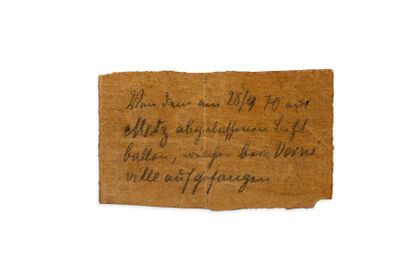 null PAPILLONS DE METZ

Petit billet daté Metz 28 septembre 1870, adressé à Belfort...