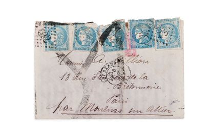 null BOULE DE MOULINS - 6 JANVIER 1871

5 exemplaires sur enveloppe affr. 20c Bordeaux...