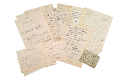 MASSON André (1896-1987). MANUSCRIT autographe, L'Effusioniste, 1955[-1957]; 22 pages...