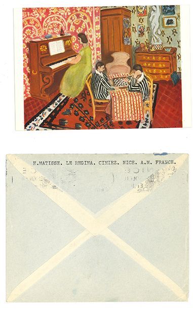 MATISSE HENRI (1869-1954). L.A.S. «H. Matisse», Nice, Regina Cimiez 13 janvier 1951,...