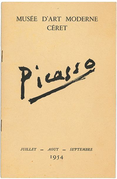 PICASSO Pablo (1881-1973). SIGNATURE autographe «Picasso» sur le catalogue Exposition...