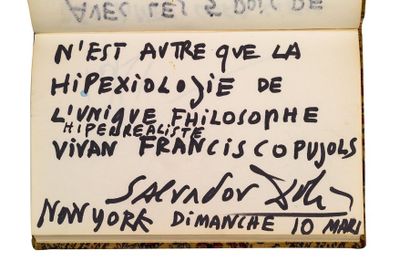 DALI Salvador (1904-1989). MANUSCRIT autographe signé «Salvador Dali», [Moïse et...