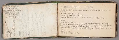 FRAGONARD THÉOPHILE (1806-1876). CARNET DE DESSINS; 55 pages oblong in-12 (environ...