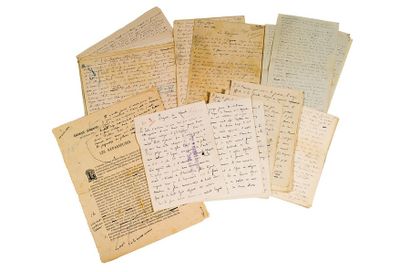 KAHN GUSTAVE (1859-1936). 5 MANUSCRITS autographes (dont 3 signés «Gustave Kahn»),...