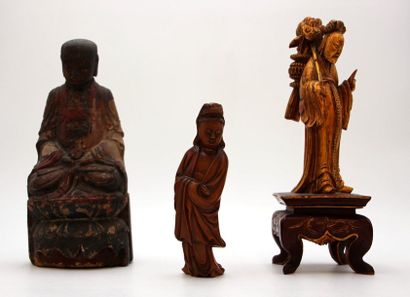 null Chine, Début XXème



Ensemble de 3 statuettes en bois représentant des personnages...