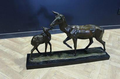 null IRENEE ROCHARD (1906-1984)

Biche et son faon en bronze 

signé sur la terrasse

H:...