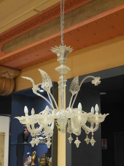 null Lustre à 8 bras de lumières en verre de Murano

XIXème siècle

En l'état (manques...