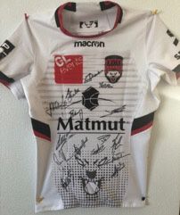 1 maillot de rugby signé des joueurs du LOU...
