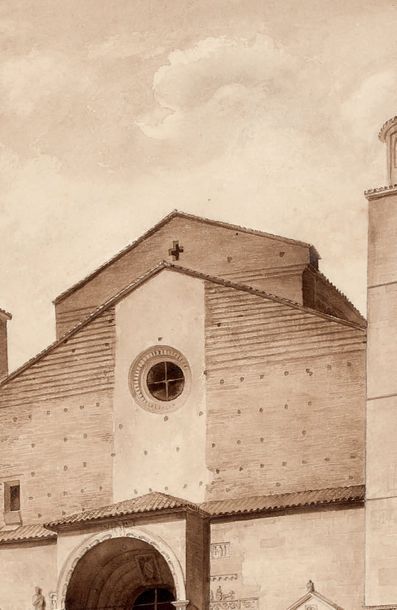 null 2 FEUILLES
A. JOSEPH FRÉDÉRIC DEBACQ (1800 - 1892)
L'église de Borgo San Donnino,...