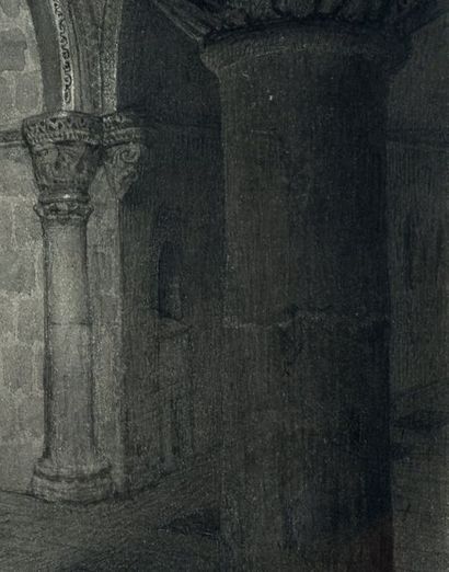 Jean Paul LAURENS (Fourquevaux 1838 - Paris 1921) 
Crypte médiévale
Mérovée en prières
Paire...