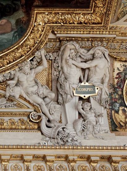 CHARLES LE BRUN ET COLLABORATEUR (PARIS 1619 - 1690) 
Etude pour le plafond de la...