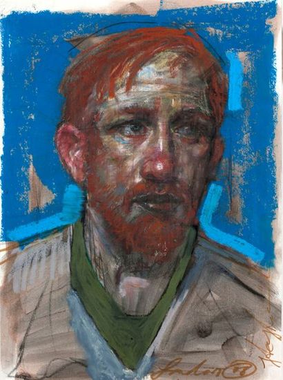 H. CRAIG HANNA (XX-XXI) Portrait de Patrick, 2009

Pastel gras et lavis sur papier

39...