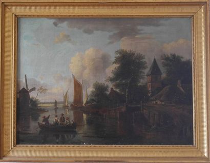 null Ecole française du XIXe, dans le goût de Ruysdael

La barque 

Huile sur toile...